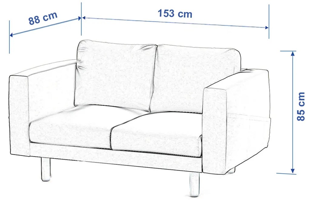 Dekoria Norsborg hoes voor 2-zitsbank, vossenrood
