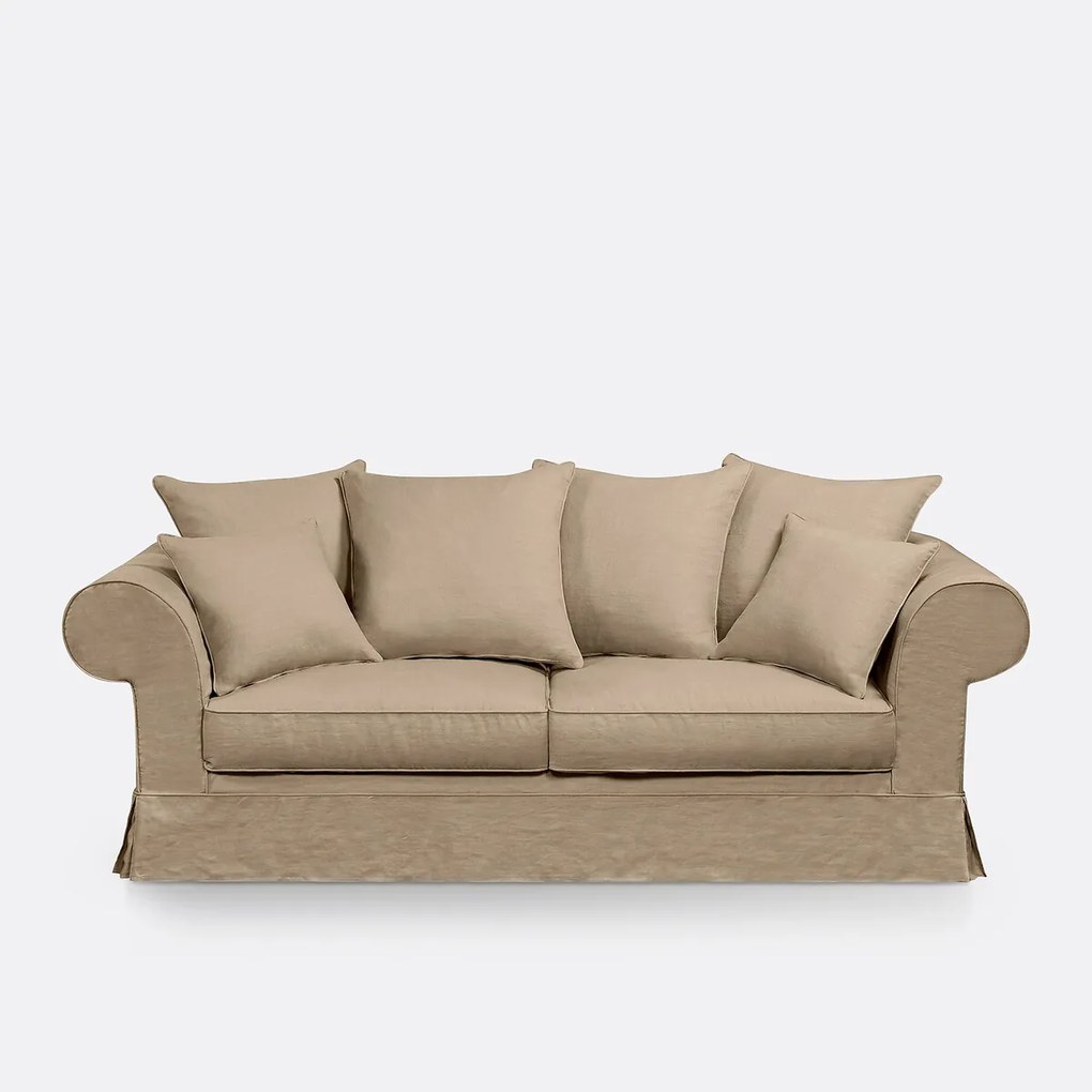 Bank 2-, 3- of 4-zits, omvormbaar, afneembare hoezen, in dik linnen, ADELIA