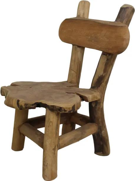 Kinderstoel Flinstone - old wood - teak
