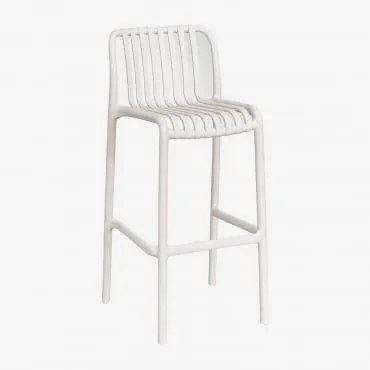 Verpakking Van 4 Wendell Polypropyleen Stapelbare Hoge Krukken Tapioca Beige & ↑75 Cm - Sklum