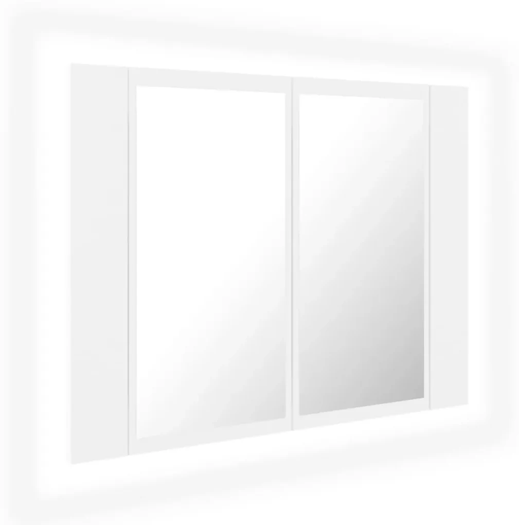 vidaXL Badkamerkast met spiegel en LED 60x12x45 cm wit