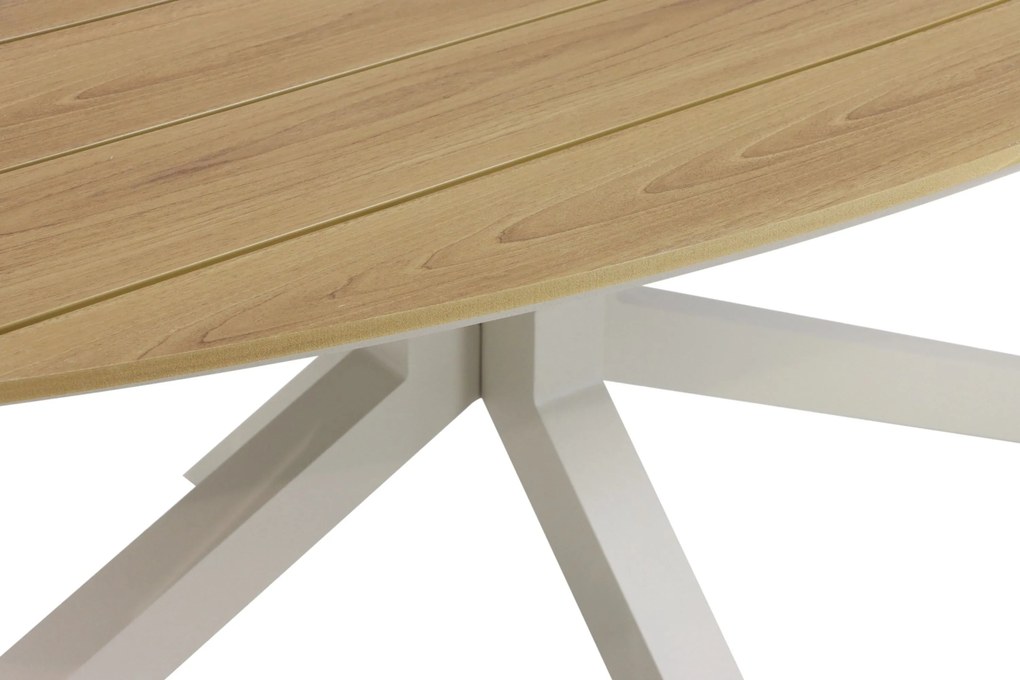 Tuinset 6 personen 220 cm Aluminium Zand/Beige Lifestyle Garden Furniture Ultimate/Matara