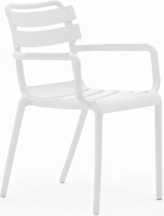 Dining tuinstoel | Forza  Vico | Kunststof | Wit | Stapelbaar | Kees Smit Tuinmeubelen