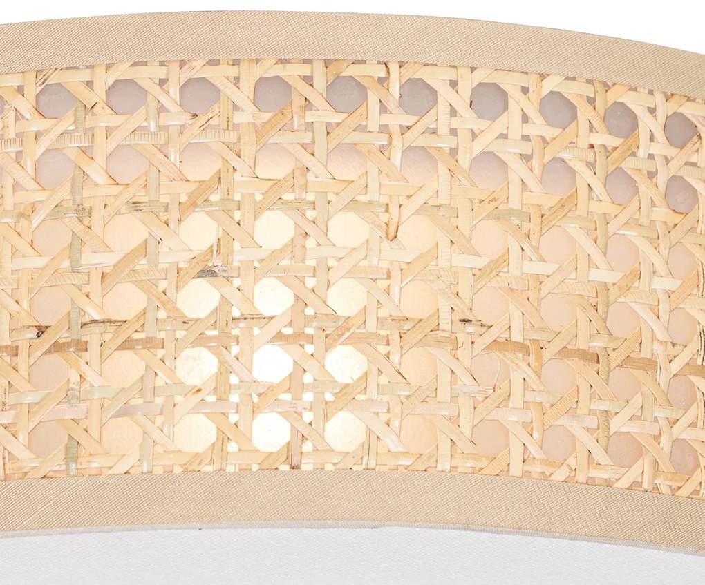 Oosterse plafondlamp rotan 30 cm - TrommaOosters E27 rond Binnenverlichting Lamp