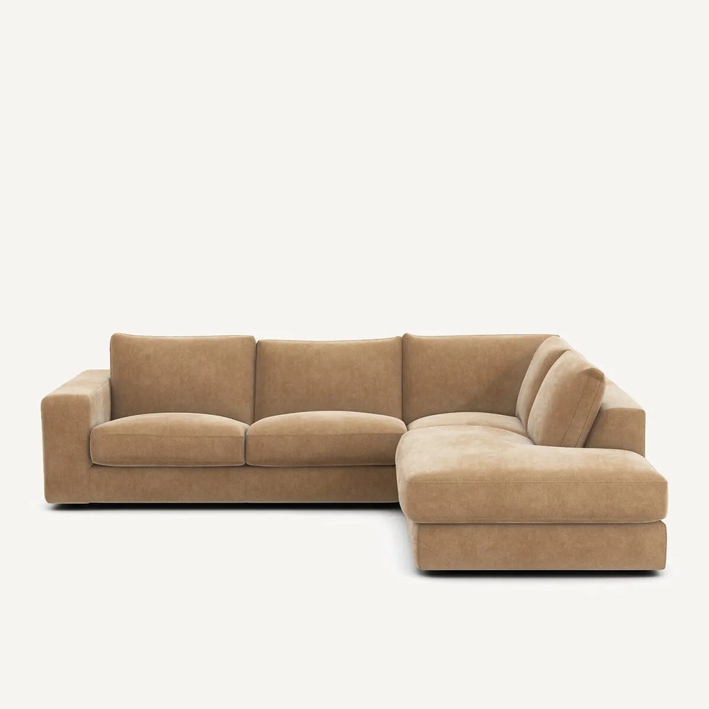 Hoekbank in stonewashed fluweel, SKANDER