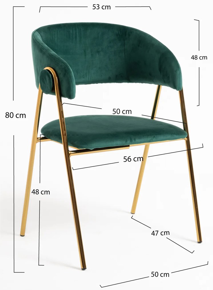 Mihu Goud Fluwelen Stoel