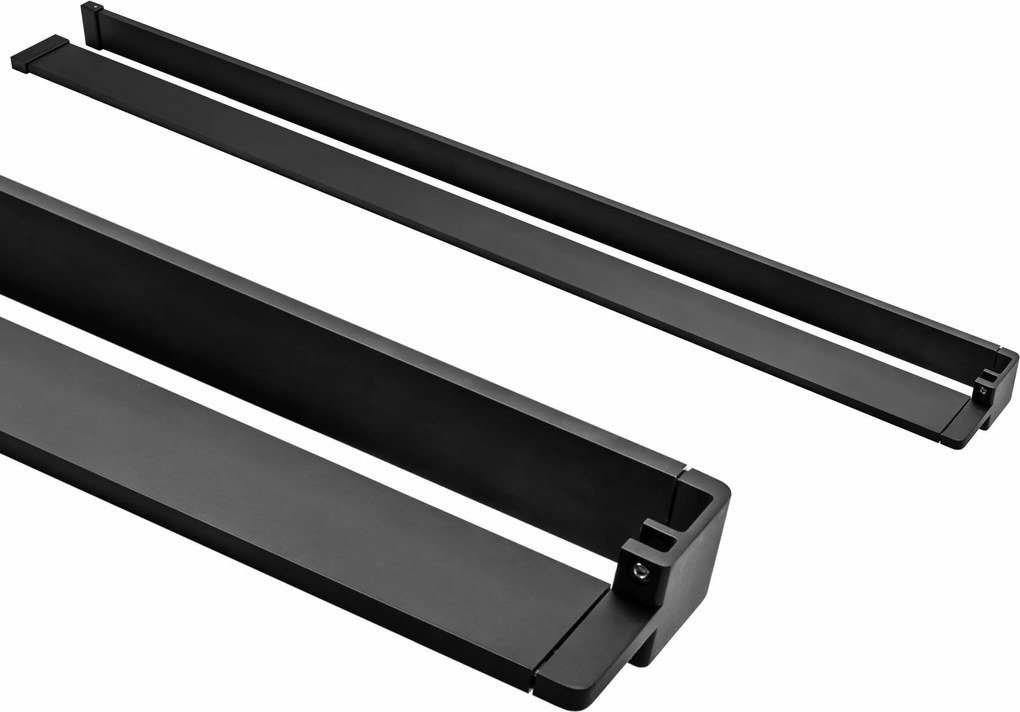 Handdoekenrek EVO ZWART plank voor douchewanden