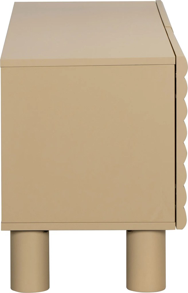 Mat Tv-meubel Met Strepen Zand 120 Cm - 120x40x55cm.