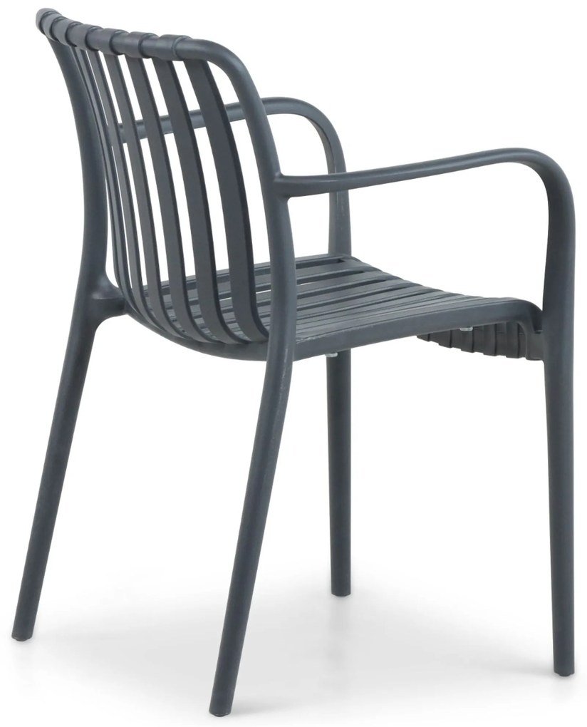 Tuinstoel stapelbaar Kunststof Grijs-antraciet Domani Furniture Vento