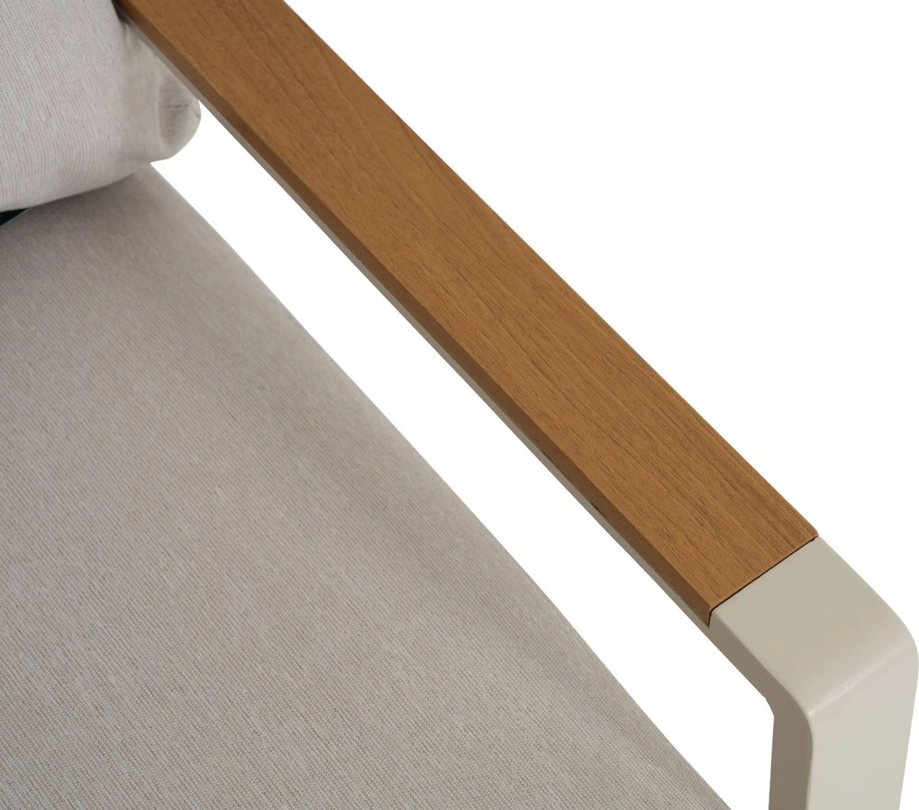 Hoek loungeset 5 personen Aluminium Taupe  Domani Furniture Leaf