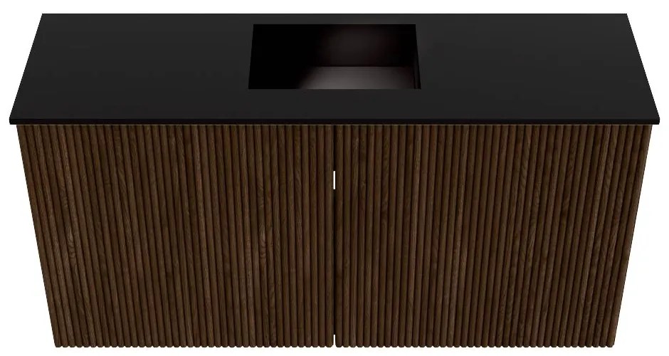 Mondiaz Joya 80cm toiletmeubel walnut met wastafel faye midden zonder kraangat urban