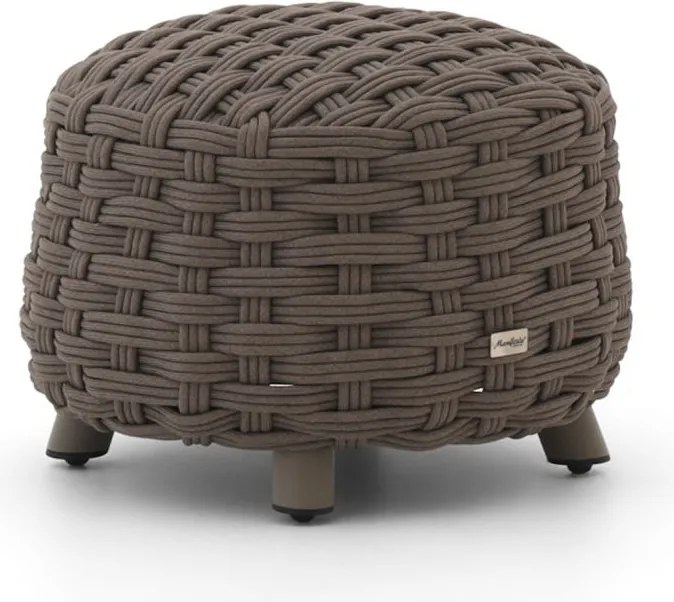 Voetenbank tuin | Manifesto  Pergine | Rope (touw) | Taupe/Bruin | ø 50cm | Kees Smit Tuinmeubelen