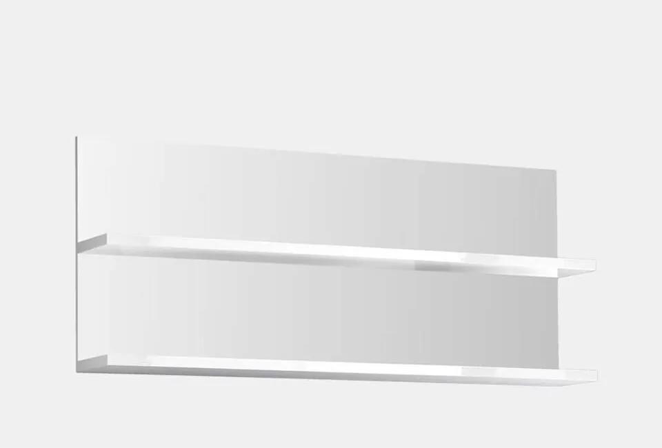 Wandplank Mestre (2 stuks) - hoogglans wit - 18x158x10 cm - Leen Bakker