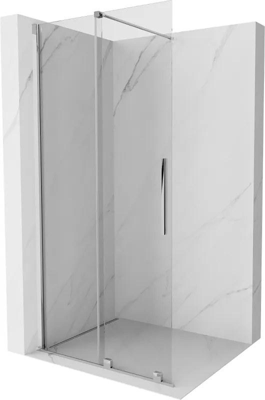 Mexen Velar schuifbare douchewand Walk-in 120 x 200 cm, transparant 8 mm, chroom - 871-120-000-03-01