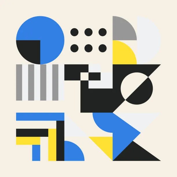 Ilustratie Modernism Design Vector Cover Mockup, Normform