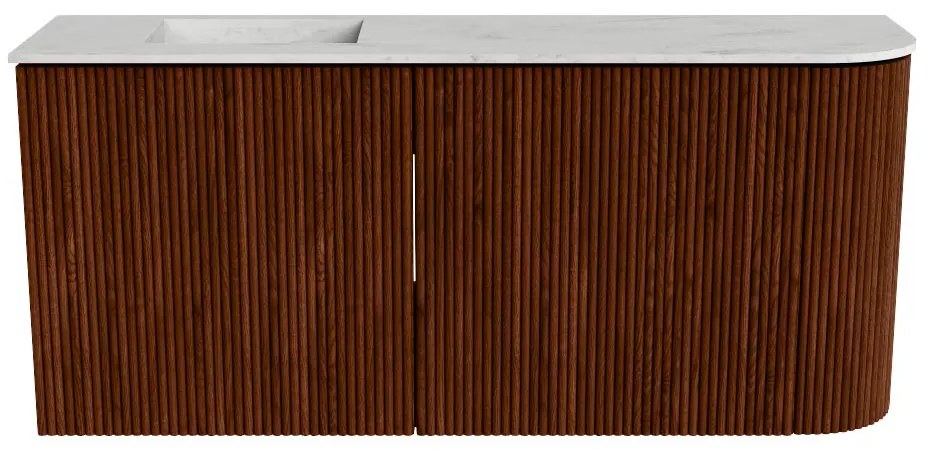 Mondiaz Joya DLux 90cm toiletmeubel ronding rechts ruby met wastafel faye links 1 kraangat opalo