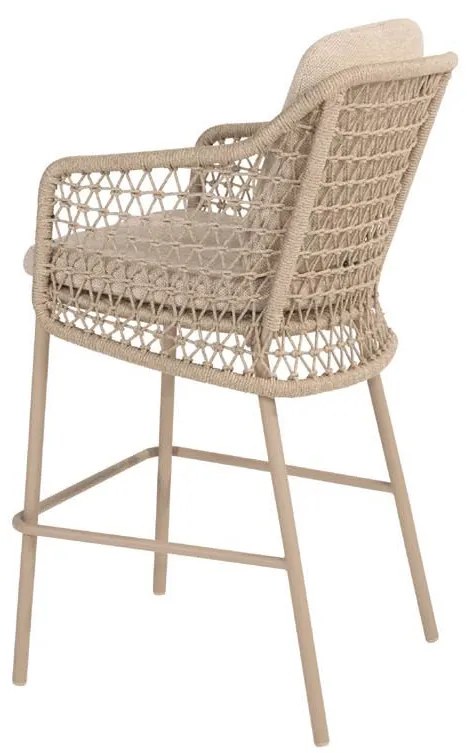 4 Seasons Outdoor Tramonti bar stoel latte SALE Tuinstoel beige weerbestendig