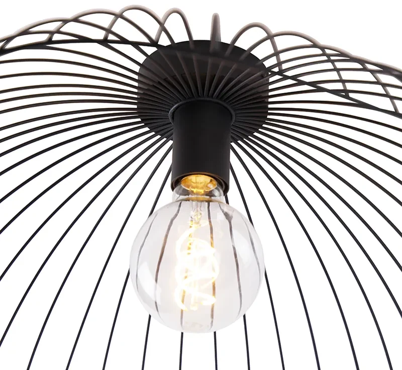 Design plafondlamp zwart 50 cm - Pua Design E27 rond Binnenverlichting Lamp