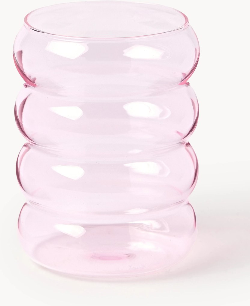 Mondgeblazen borosilicaatglazen Bubbly, 4-delig