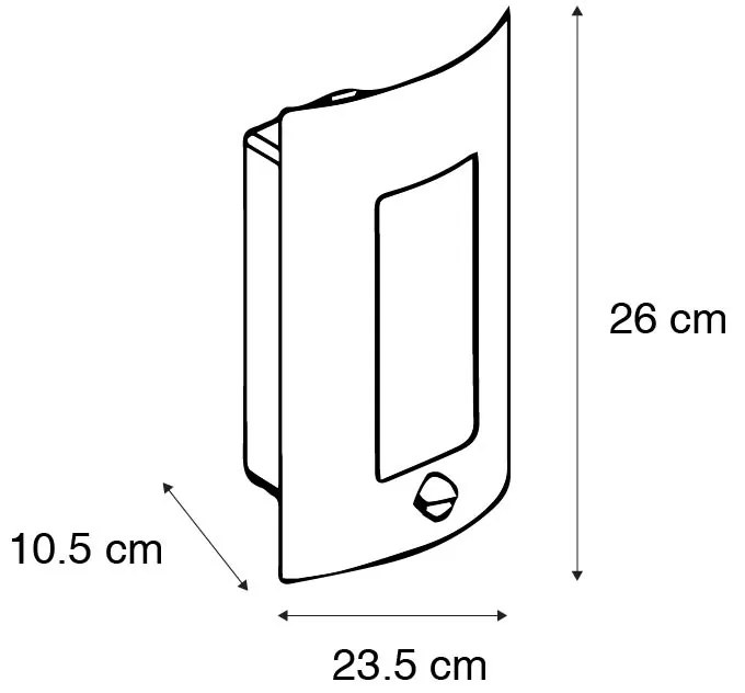 Moderne buitenwandlamp roestbruin IP44 - Emmerald Classic
