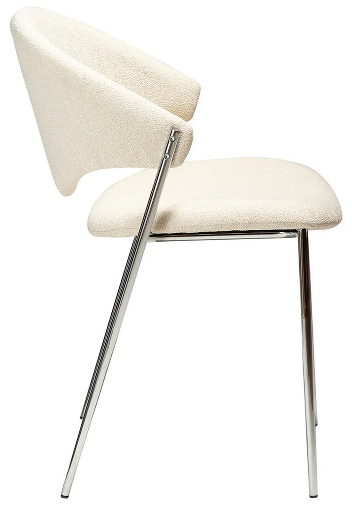 Dan-Form Zone Beige Eetkamerstoel Met Chroom
