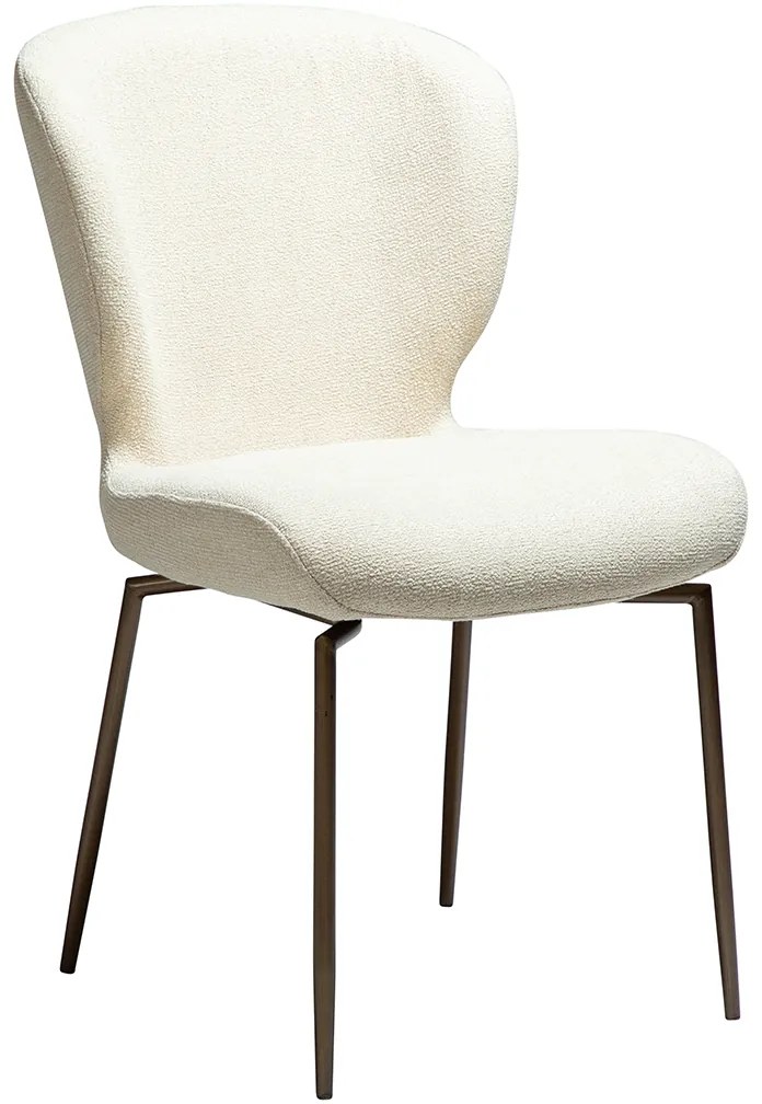 Dan-Form Glory Swivel Draaibare Eetkamerstoel Almond Shimmer Boucle