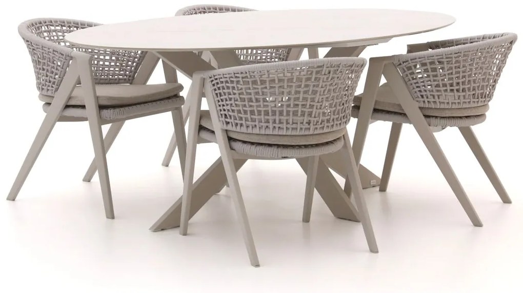 Diningset Manifesto  | 4 personen | Tuinset sintered stone | 5-delig | Kees Smit Tuinmeubelen