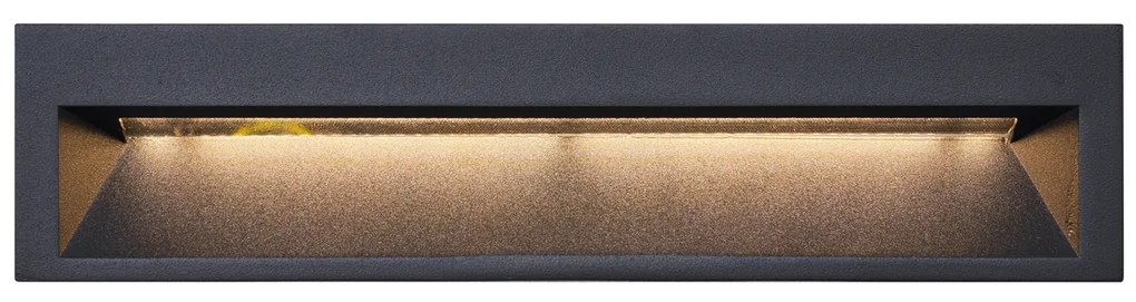 Moderne inbouw wandlamp zwart 28cm incl. LED IP65 - Mert