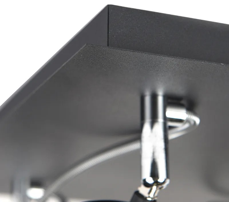 Design spot zwart 4-lichts verstelbaar - Nox