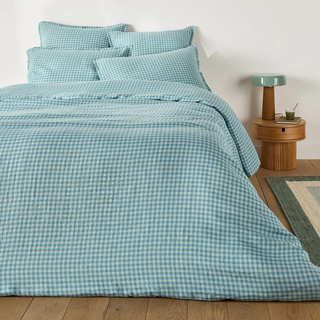 Kussensloop in gewassen linnen, ACÉLIE BLEU