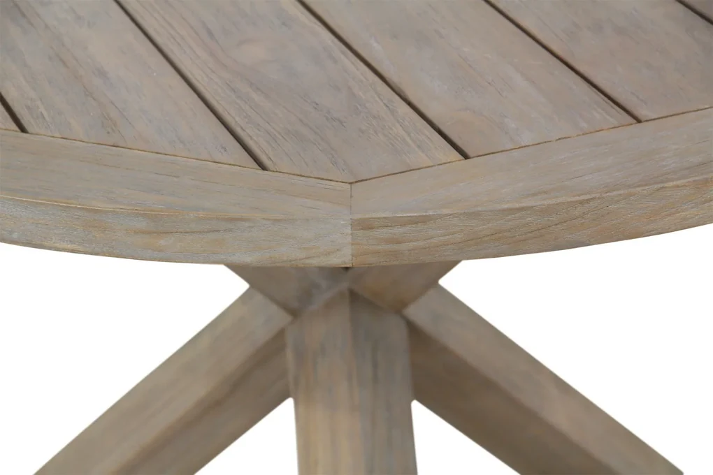 Tuinset Ronde Tuintafel 120 cm Kunststof Grijs 4 personen Hartman ...
