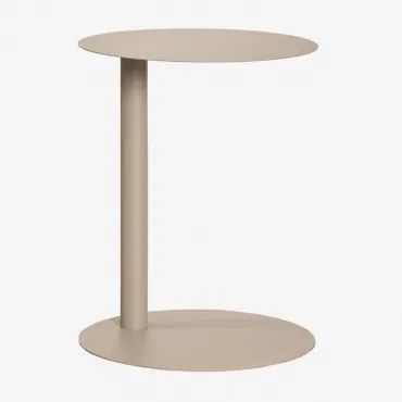 Yannik Ronde Bijzettafel Ø40 Cm In Staal Bruin - Mokka - Sklum