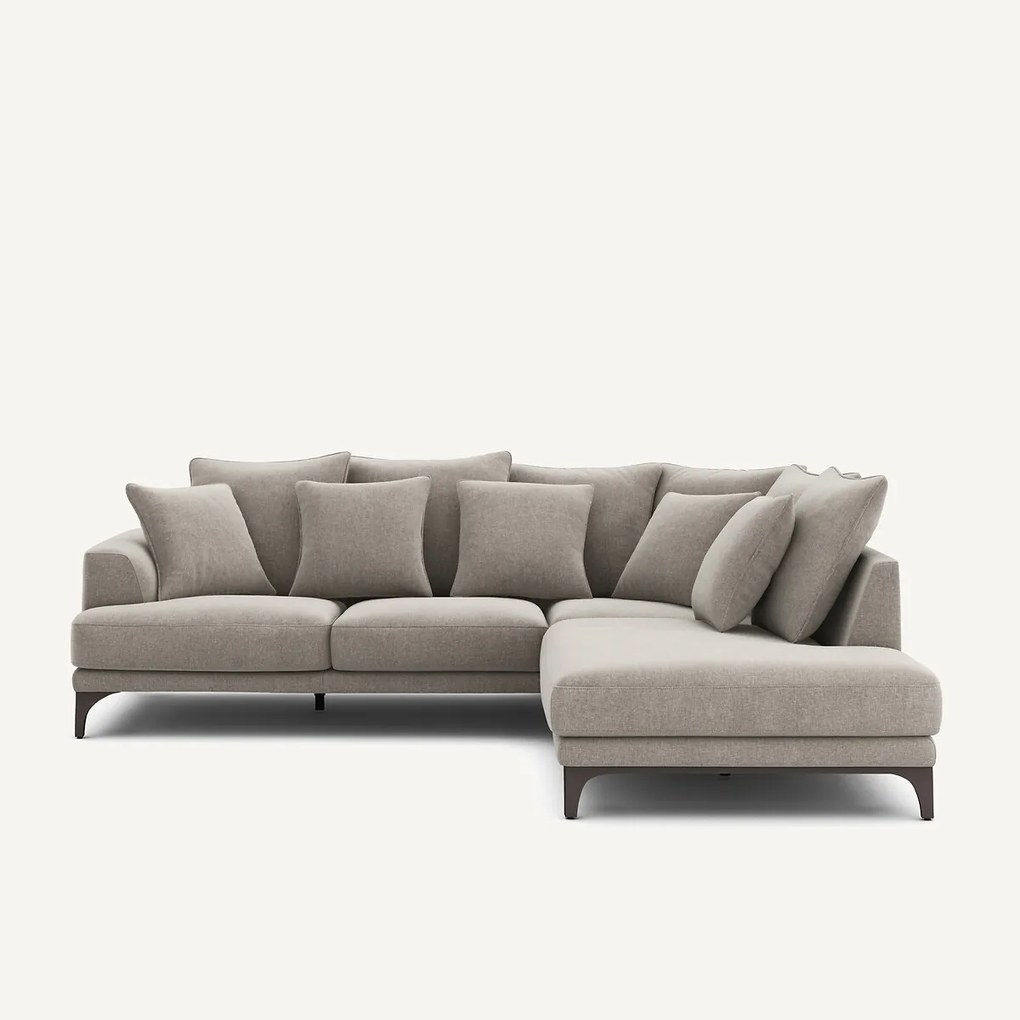 Hoekbank in chenille fluweel, ARMENTO