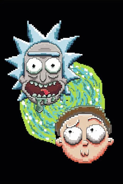 Kunstafdruk Rick and Morty - Iconic Duo