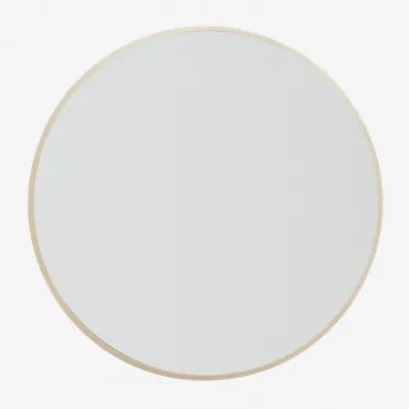 Oreste Aluminium Ronde Wandspiegel Ø60 Cm Goud - Sklum