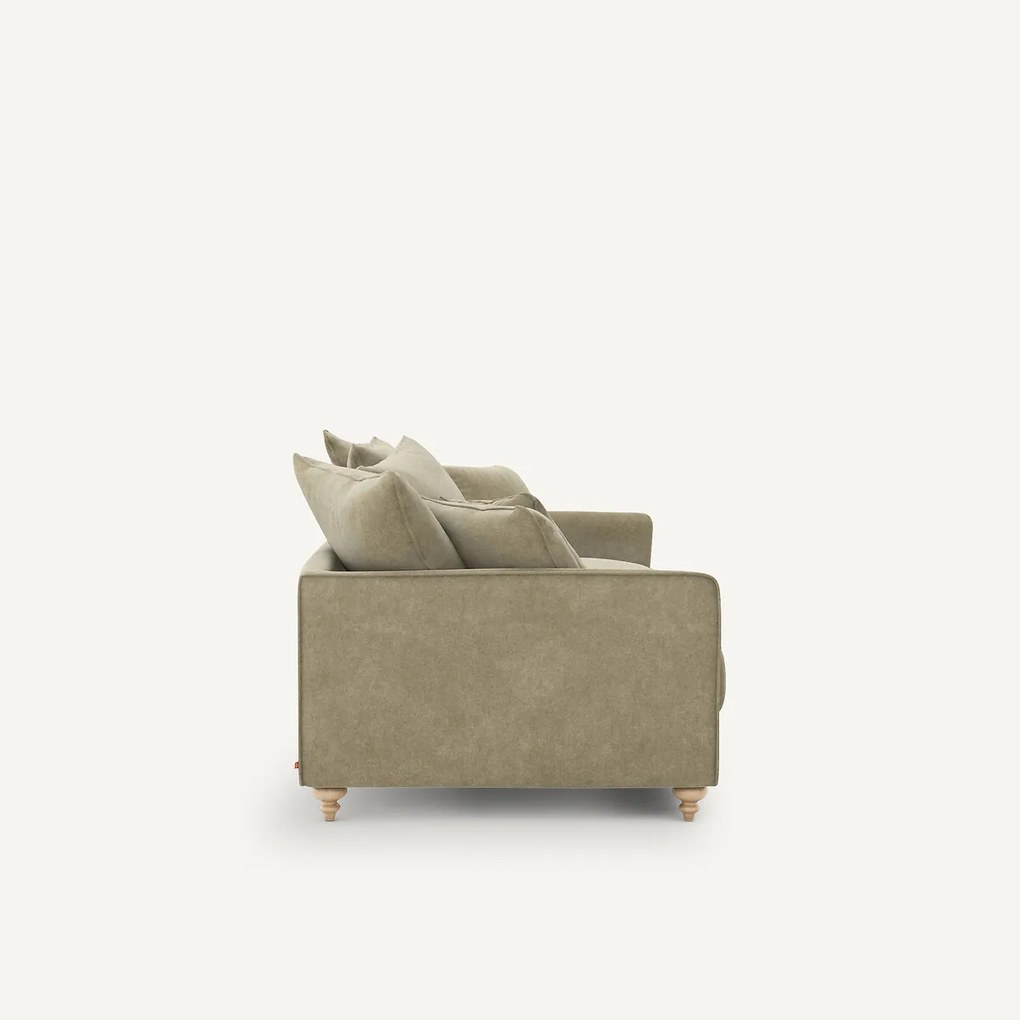 Omvormbare bank 3-zit. stonewashed fluweel, Lazare