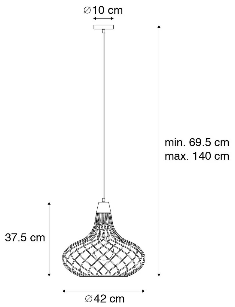 Moderne hanglamp zwart - Iggy Modern E27 rond Binnenverlichting Lamp