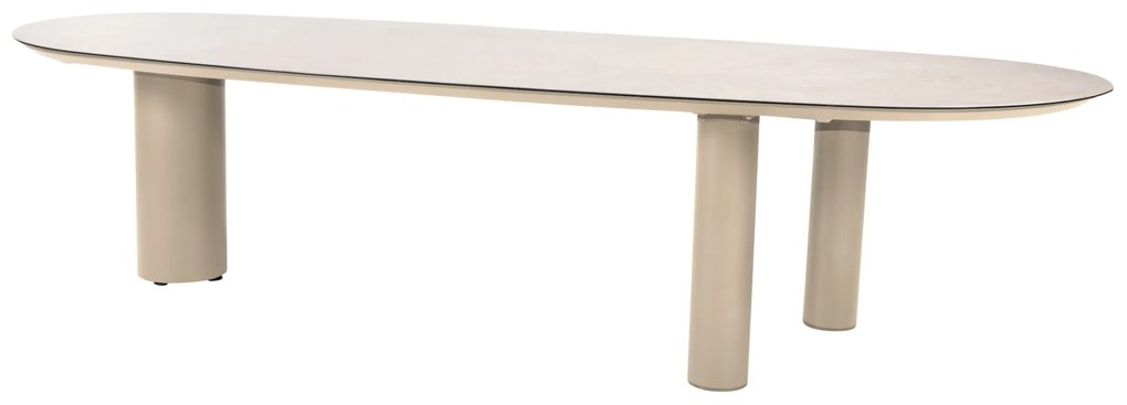 Denia dining tuintafel 290x110xH75 cm met 3 poten printed ceramic latte Taste 4SO