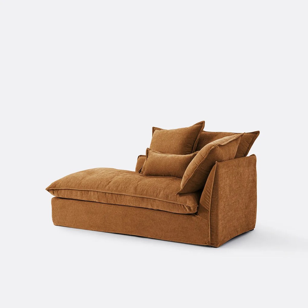 Longchair links, afneembare hoes, in gemêleerd polyester, ODNA