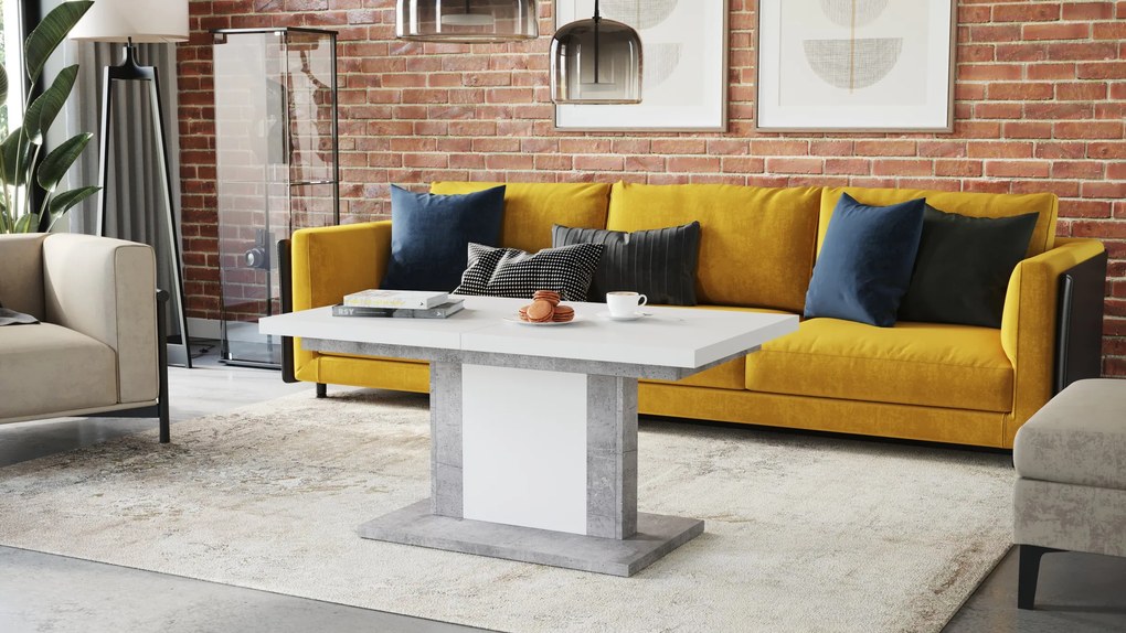 ORION wit / beton, salontafel