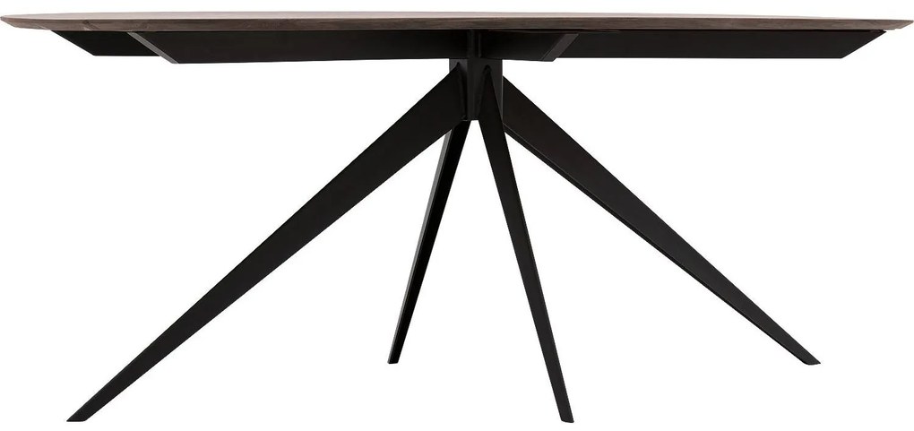 Goossens Excellent Eettafel Uniek, Semi rond 180 x 100 cm