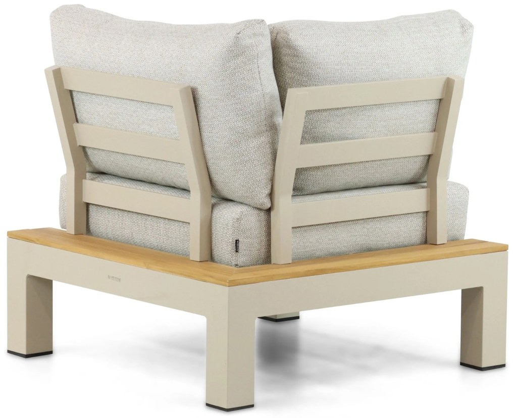 Loungeset 5 personen Aluminium/Teak Taupe Lifestyle Garden Furniture Vittoria