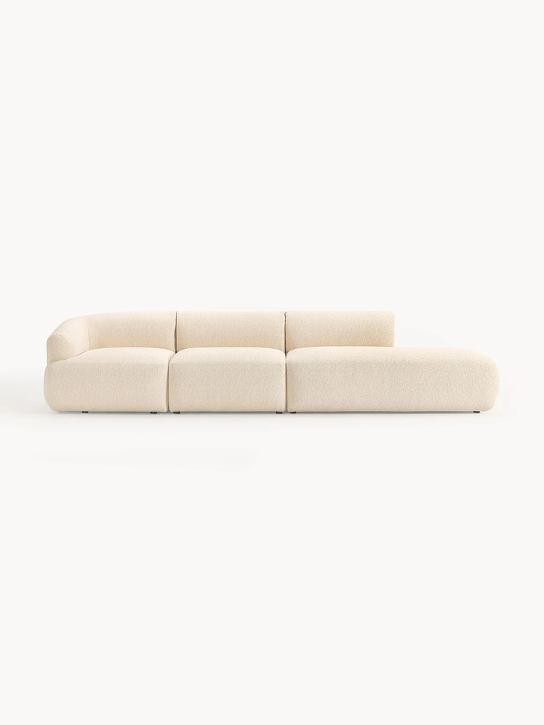 Modulaire XL chaise longue Sofia van bouclé stof