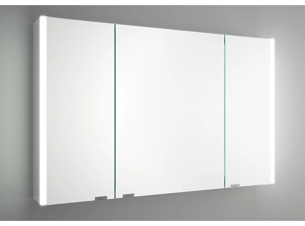 Muebles Ally spiegelkast met verlichting zijkant 122x65cm wit