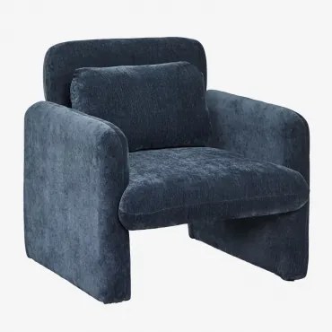 Set Van 2 Fauteuils In Chenille Jeison Chenille Indigoblauw - Sklum