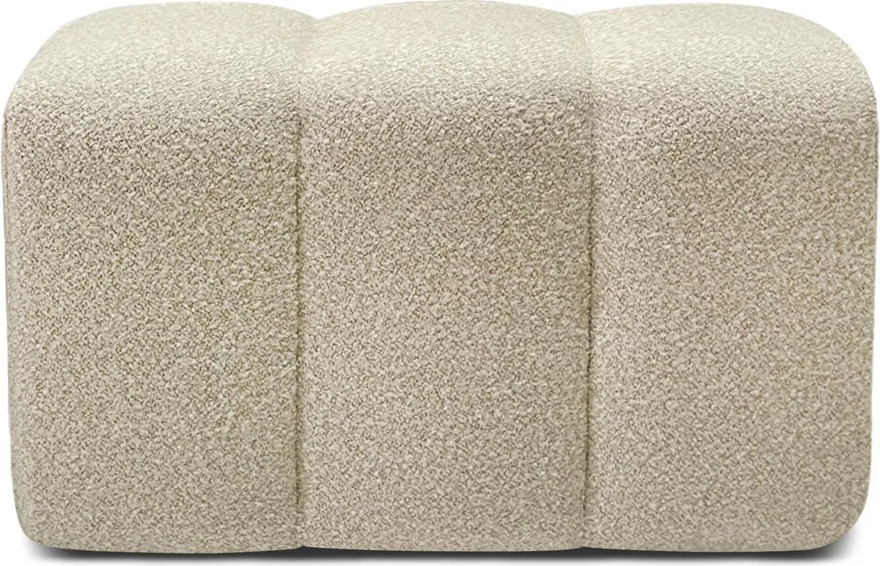 Halbankje Zachte Stof Naturel 72 Cm