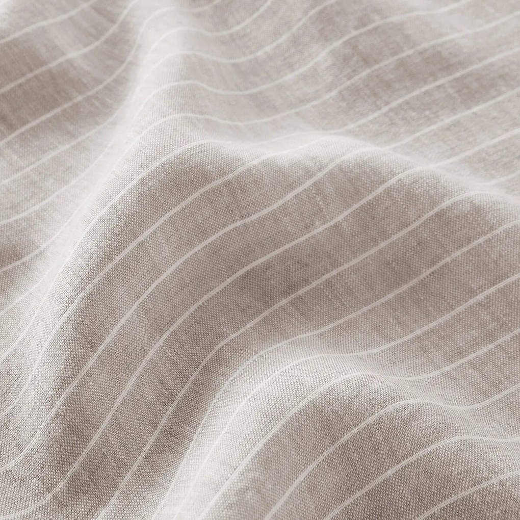 Dekbedovertrek in gewassen linnen, gestreept, Linot