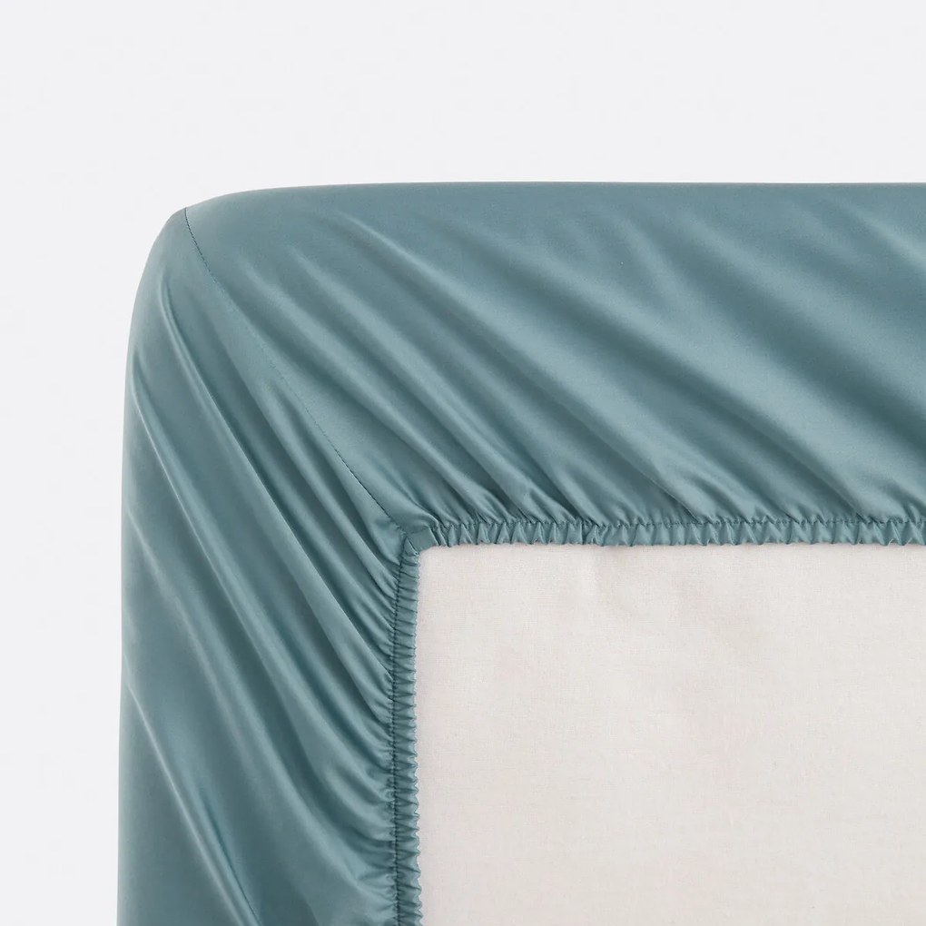 Hoeslaken satijn katoen, 153 draden, 30 cm kop, Opale