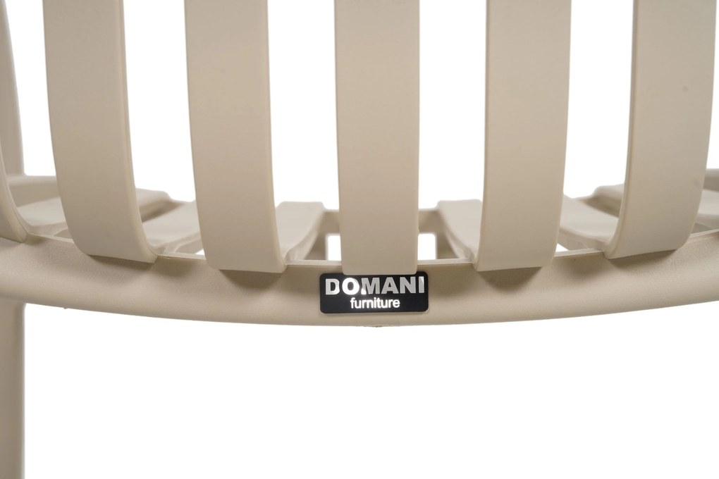 Tuinset 6 personen 150 cm Kunststof Zand/Beige Domani Furniture Alba/Ancona