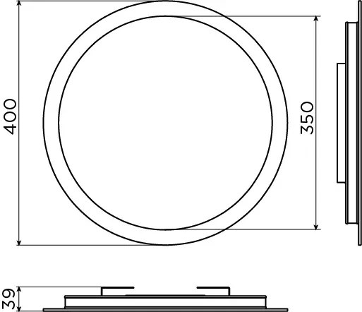 Clou Look at Me ronde spiegel met satijnrand en LED-verlichting 40cm wit mat